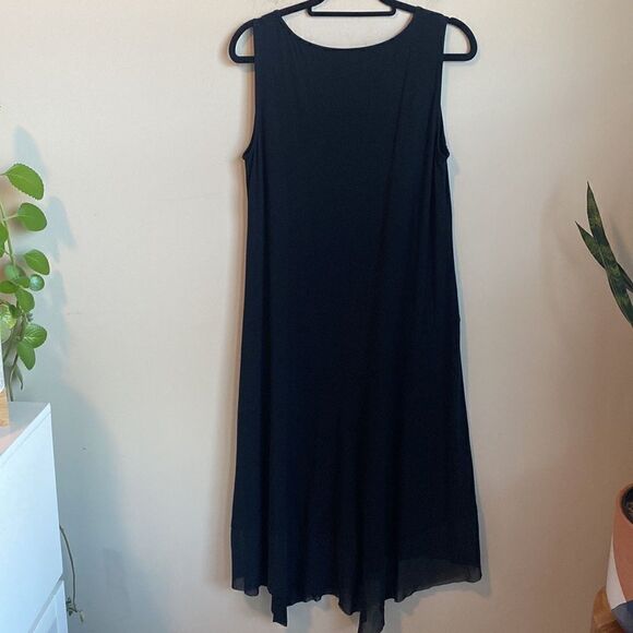Eileen Fisher Black Maci Dress M - Picture 4 of 6